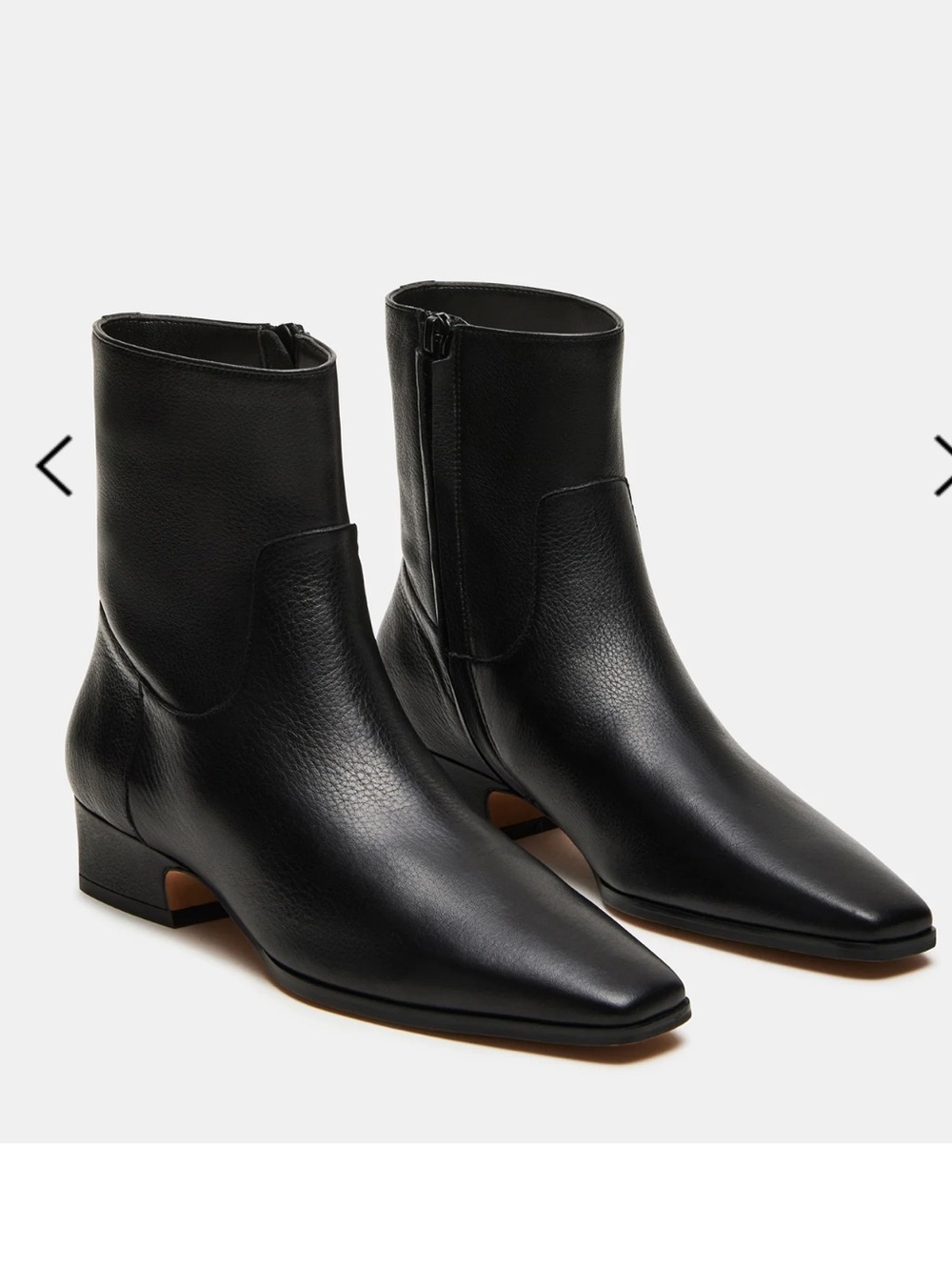 Dusty Black Leather Bootie